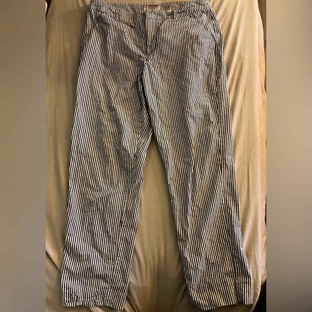 Merona Cotton Blue and White Striped Pants